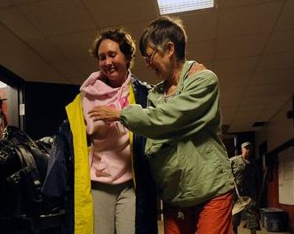 Walking with Mom at Ft. Myer Mariah walking with her mom, Mary-O King, at Fort Myer