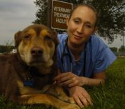 Mariah with her dog, Chai